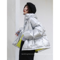 New Design Coat Girl Fashion Short Duck Silver Down Jacket High Quality Women For Winter Coat Girl